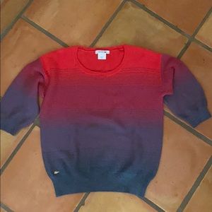 Lacoste Red and Purple Women's Sweater